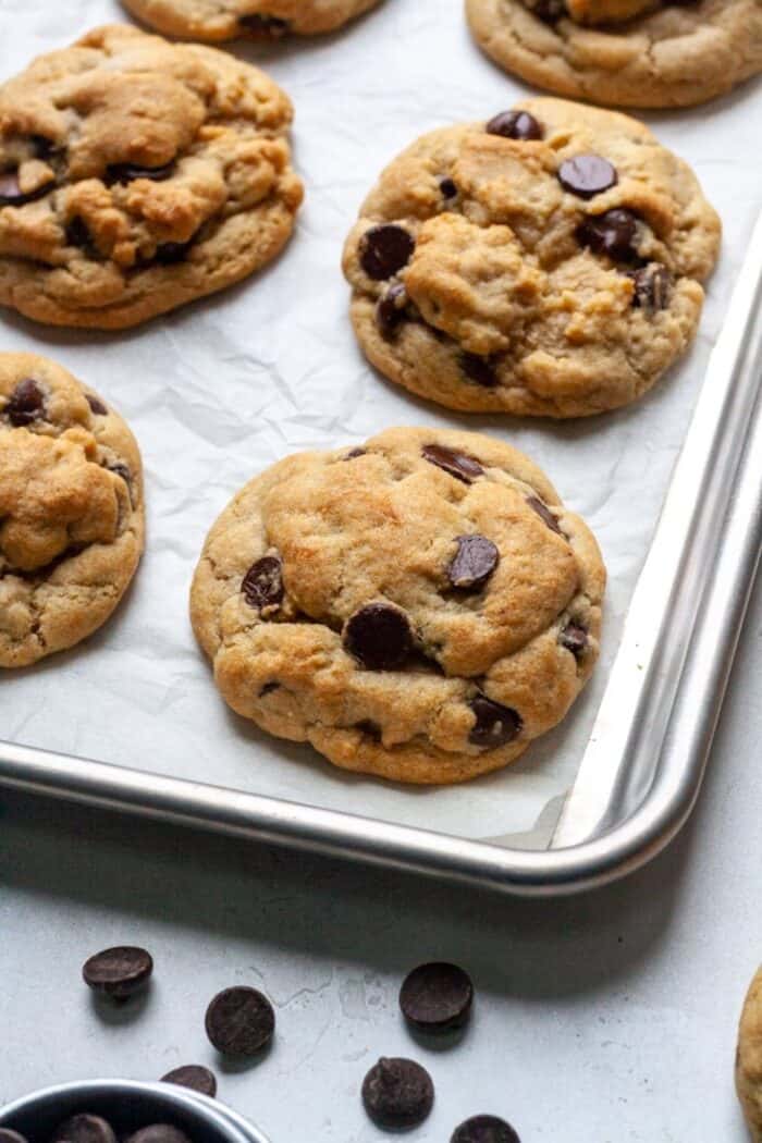 Cookies without eggs on pan