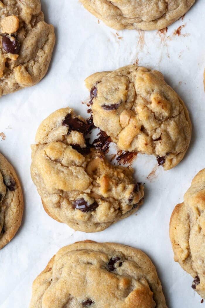 Healthy cookies with peanut butter chips