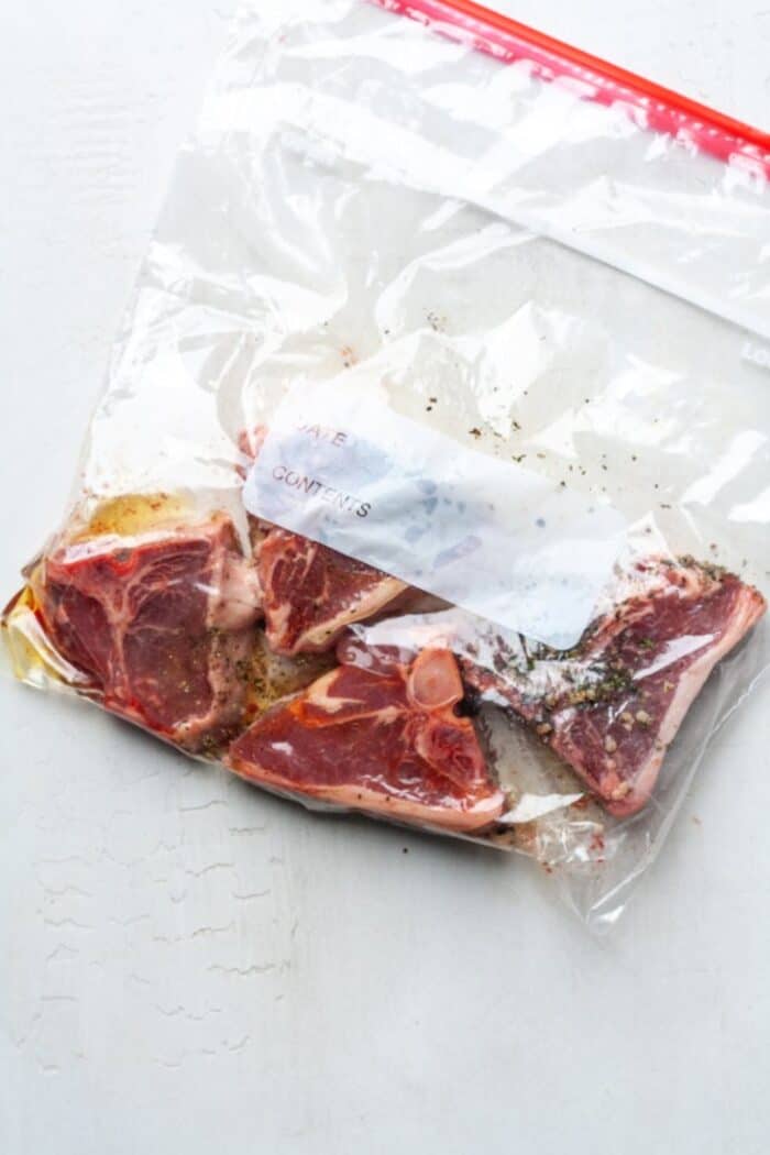 Meat in Ziplock bag