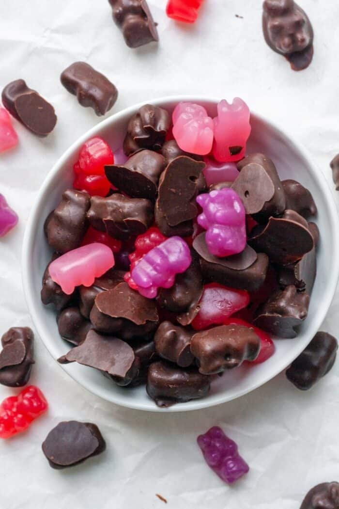 Chocolate Covered Gummy Bears Organically Addison