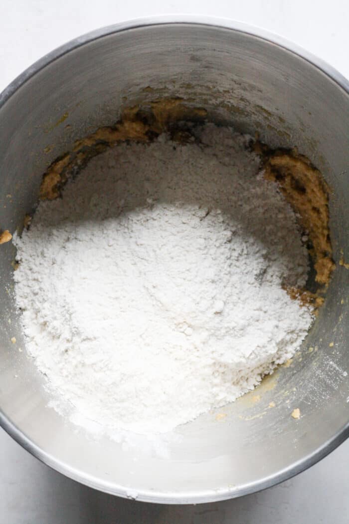 Gluten free flour in bowl