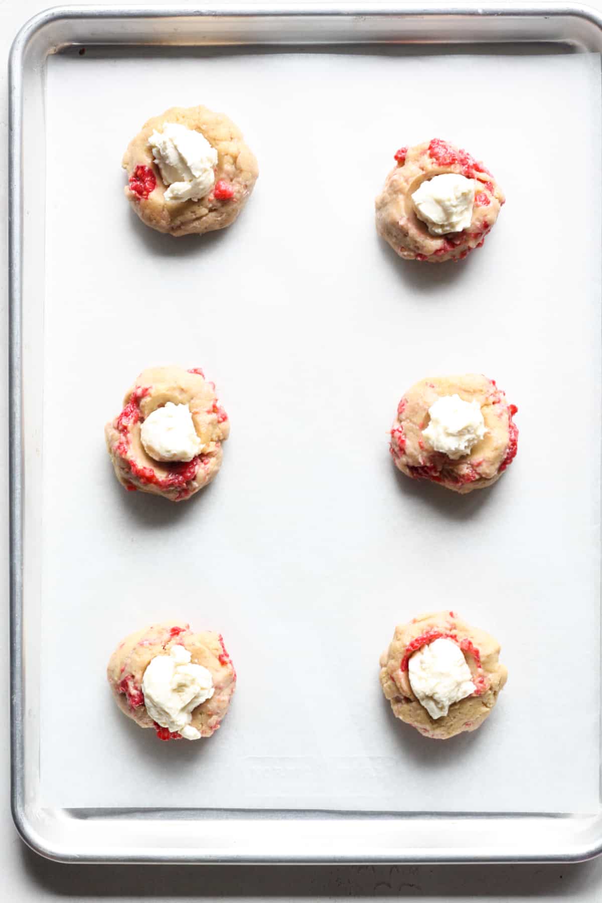 Cheesecake filled cookie dough balls