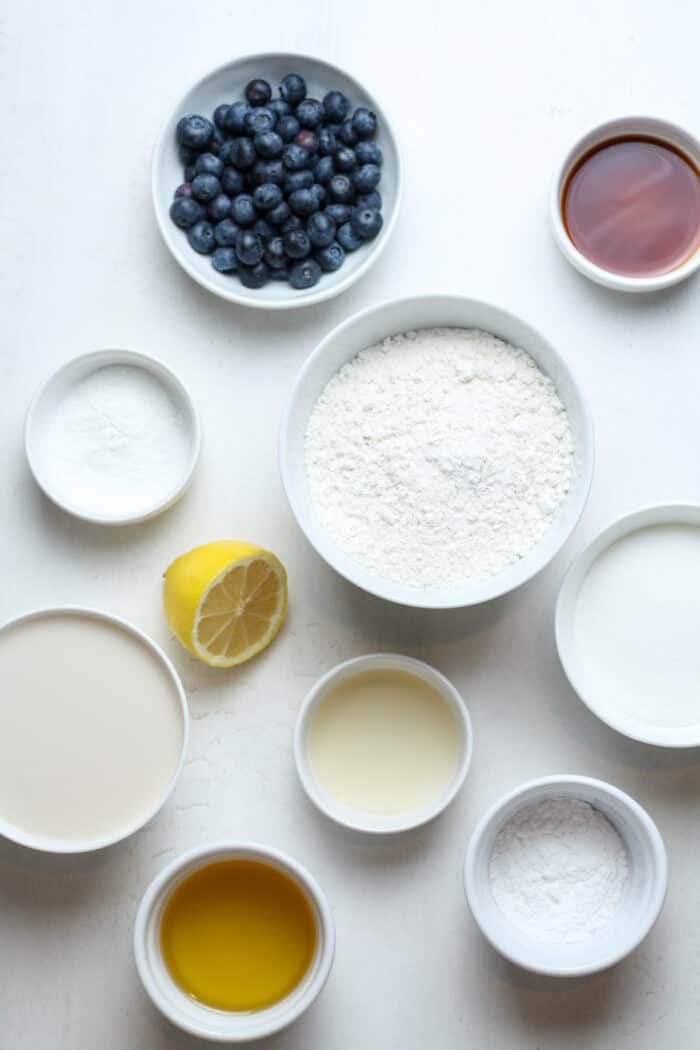 Group of ingredients on white background