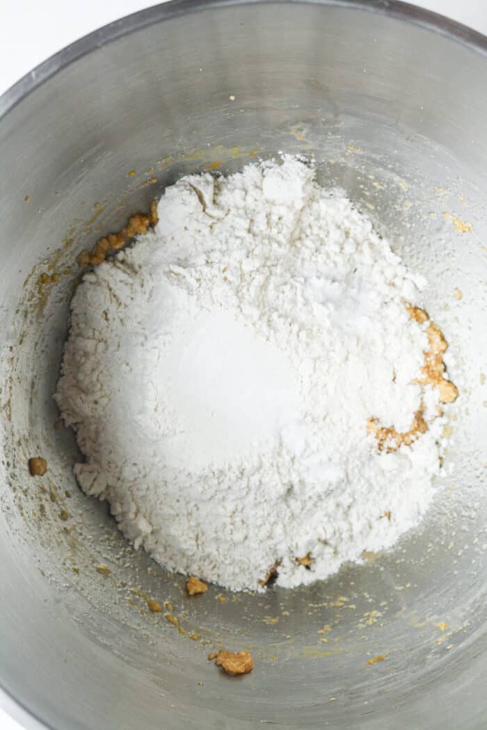 Mixing bowl with gluten free flour