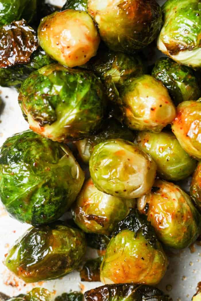 Sweet and spicy Brussels sprouts