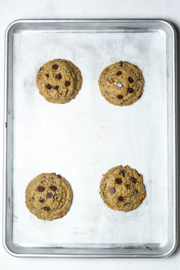 Lactation cookies on pan