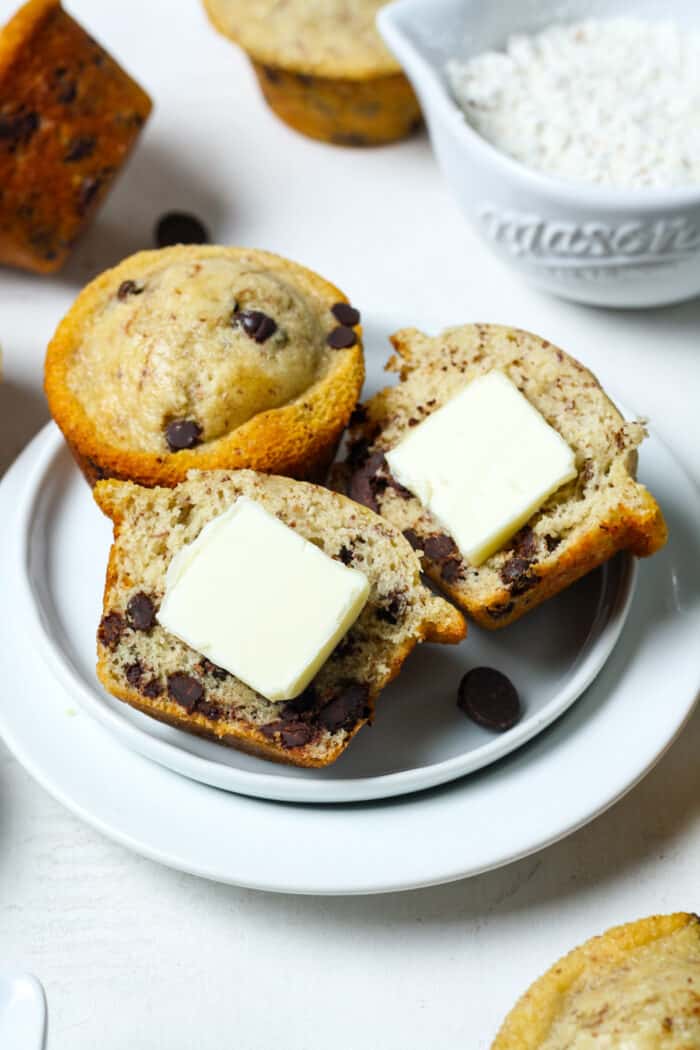 Pancake mix muffins with chocolate chips