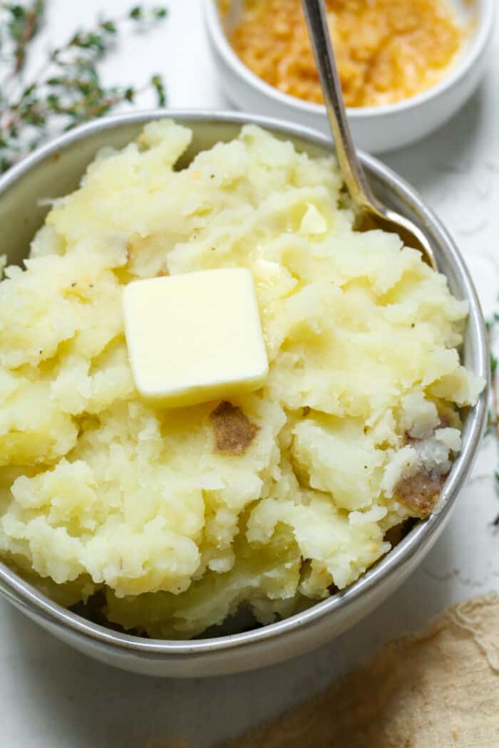 Creamy potatoes in bowl