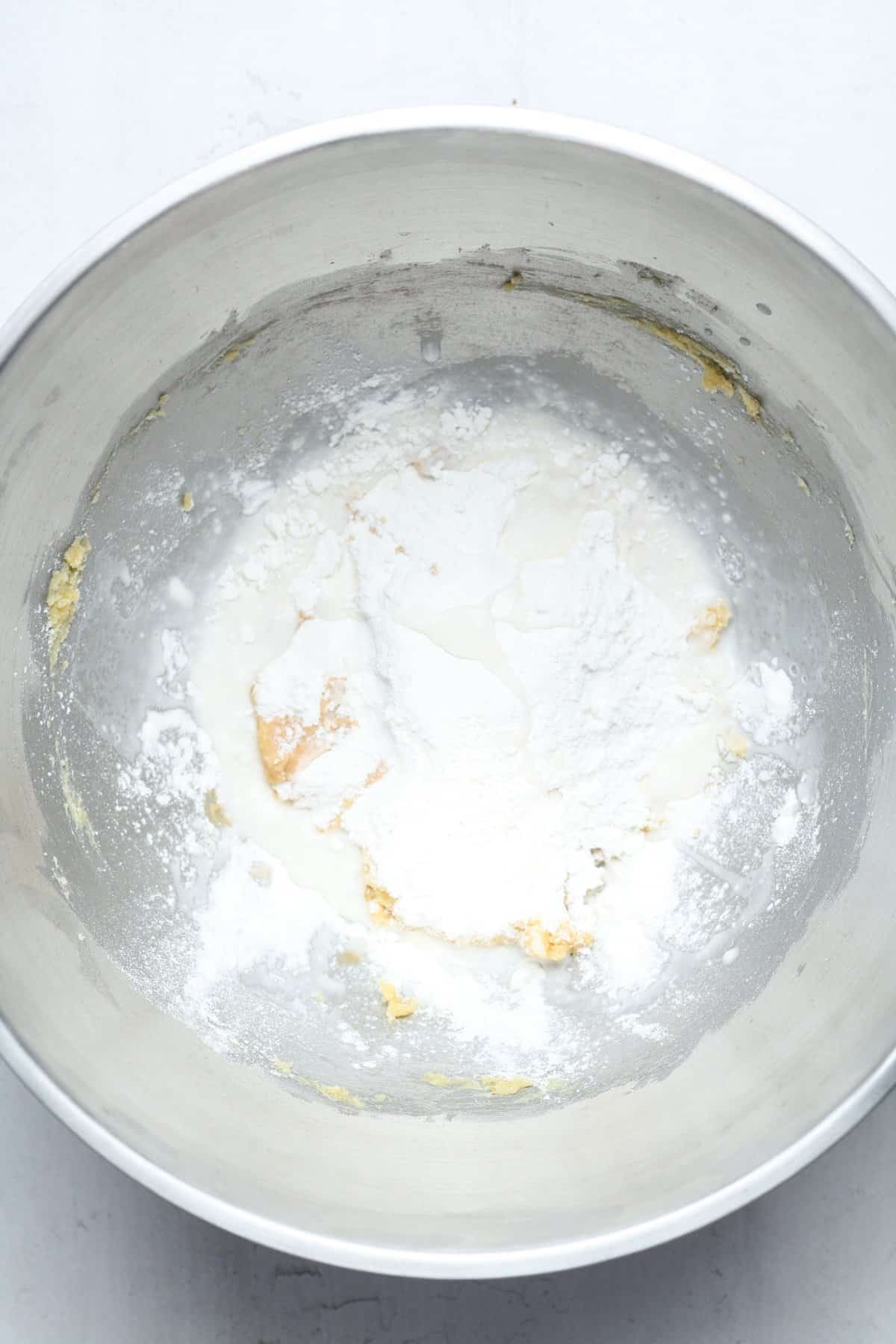 Dry ingredients in mixing bowl