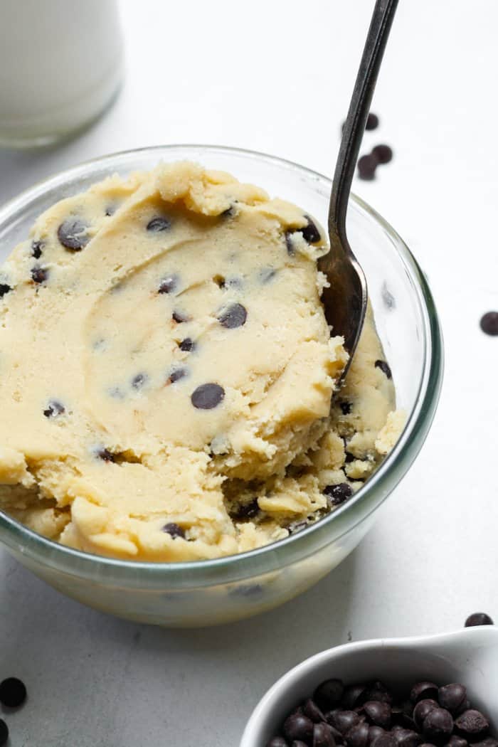 Edible cookie dough in bowl