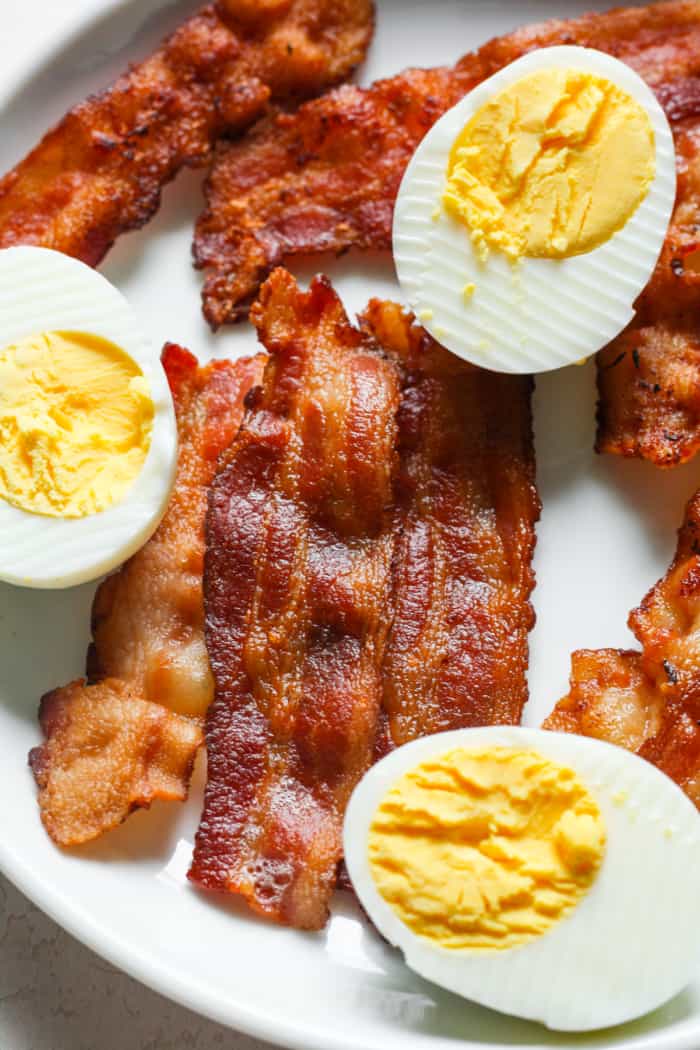 Bacon and hard boiled eggs