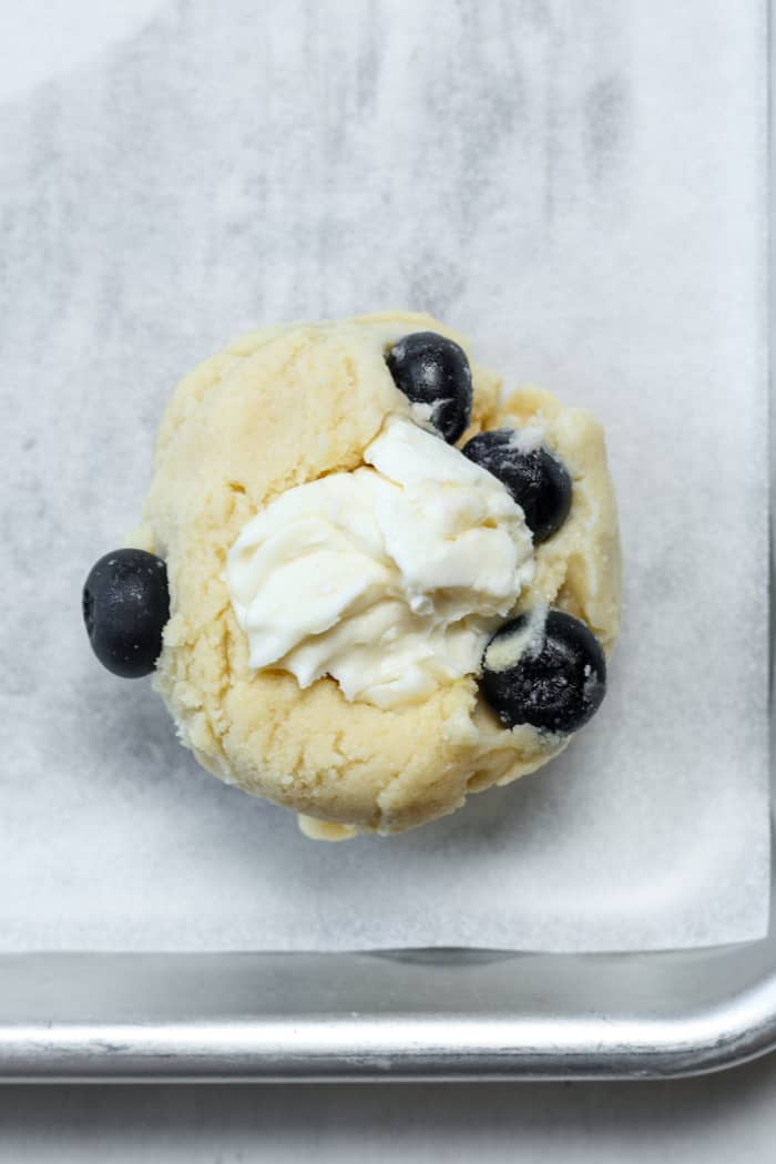Cream cheese filled cookie dough
