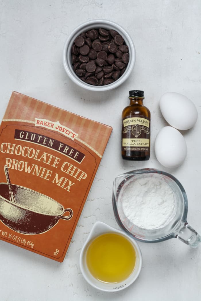 Gluten free brownie mix with oil and chocolate chips