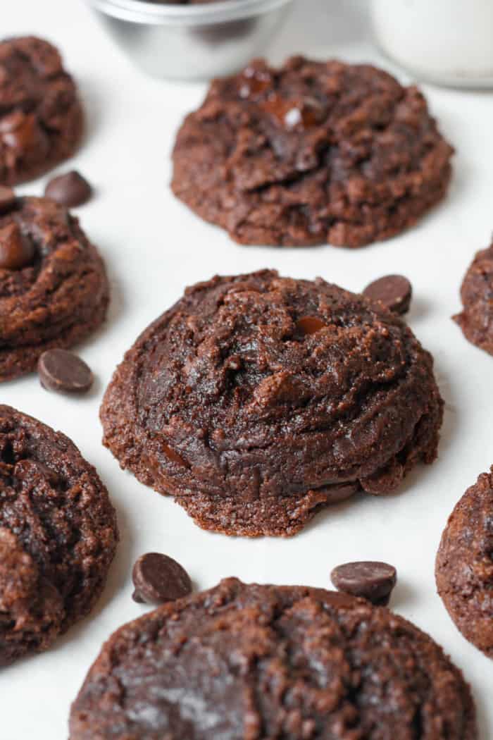 Thick double chocolate cookies