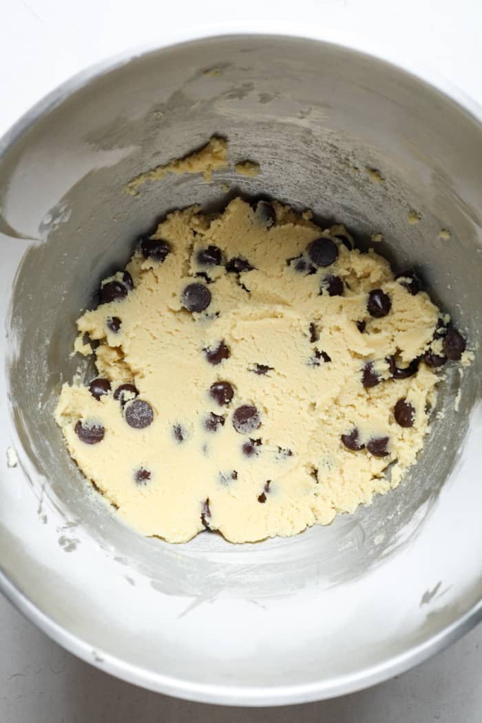 Sugar free chocolate chips in dough