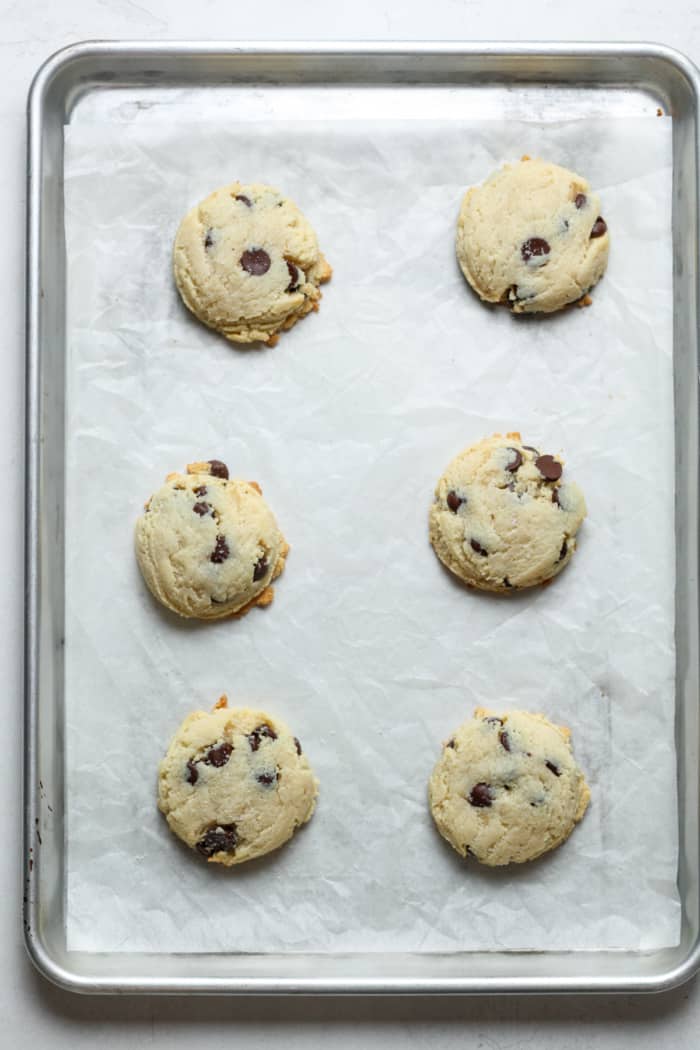 Low carb cookies on pan