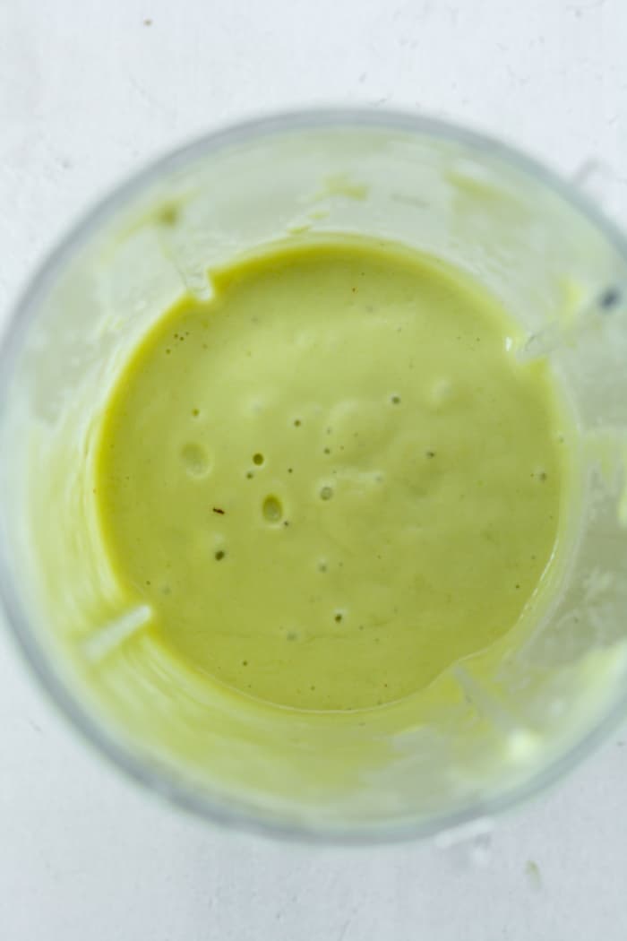 Green smoothie in blender