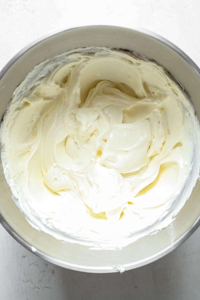 White creamy batter in bowl