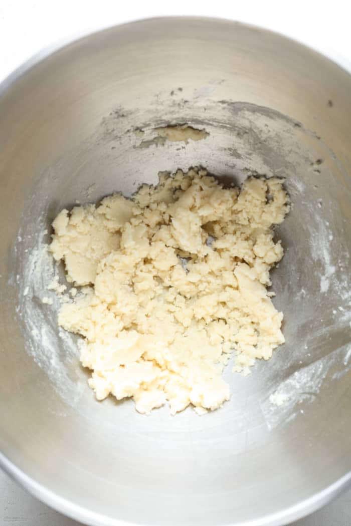 Light colored dough in bowl
