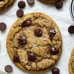 Coffee cookies with chocolate chips