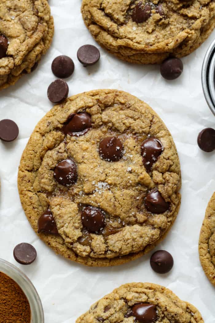 Coffee cookies with chocolate chips