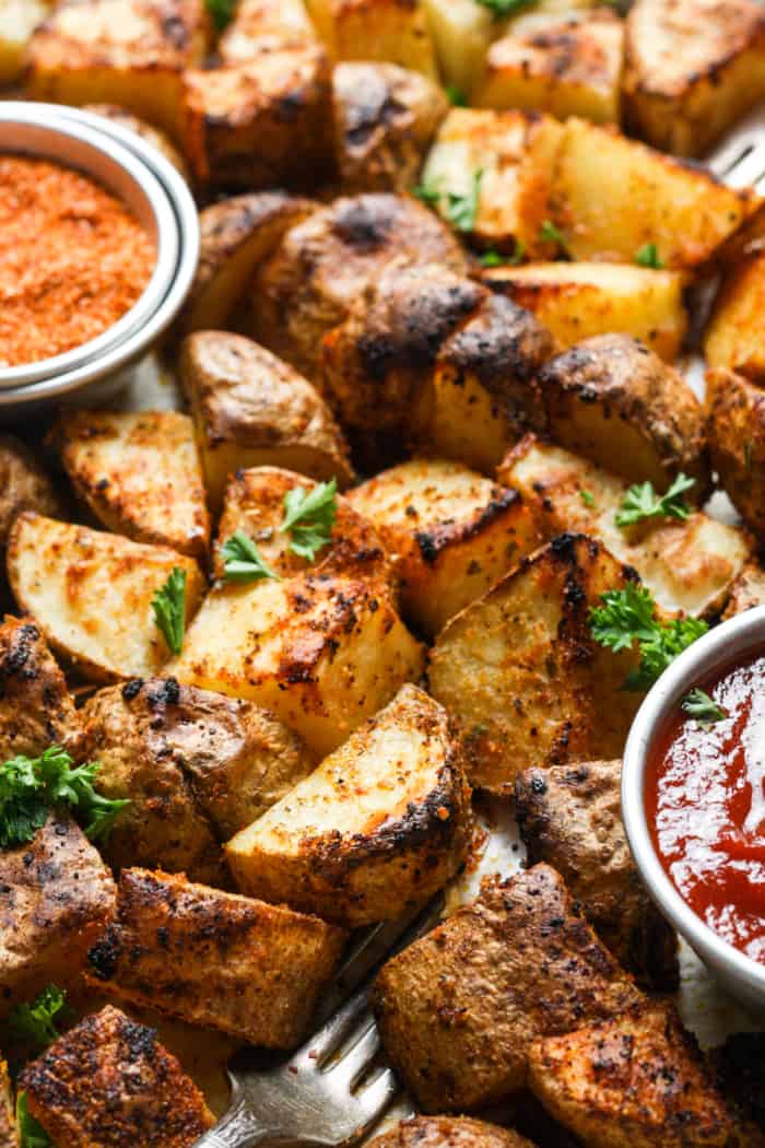 Mexican potatoes with seasonings