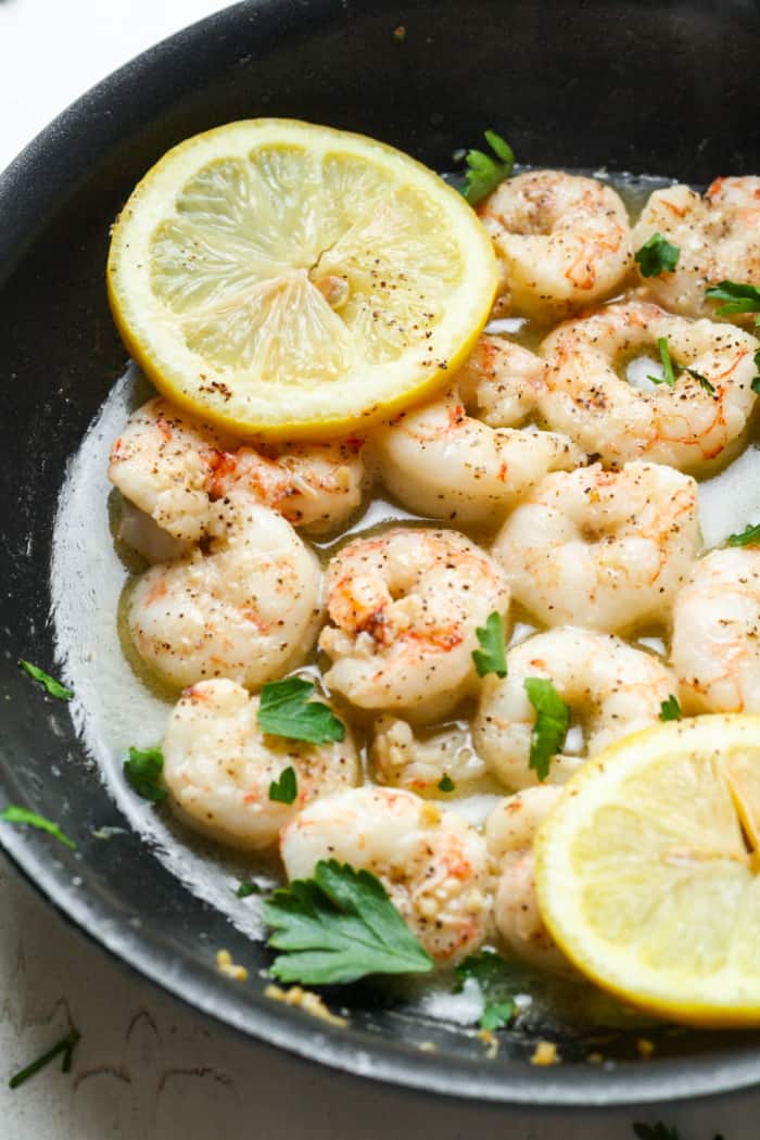 Red royal shrimp with butter