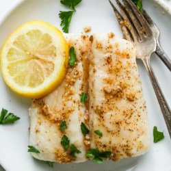 Baked halibut recipe with lemon