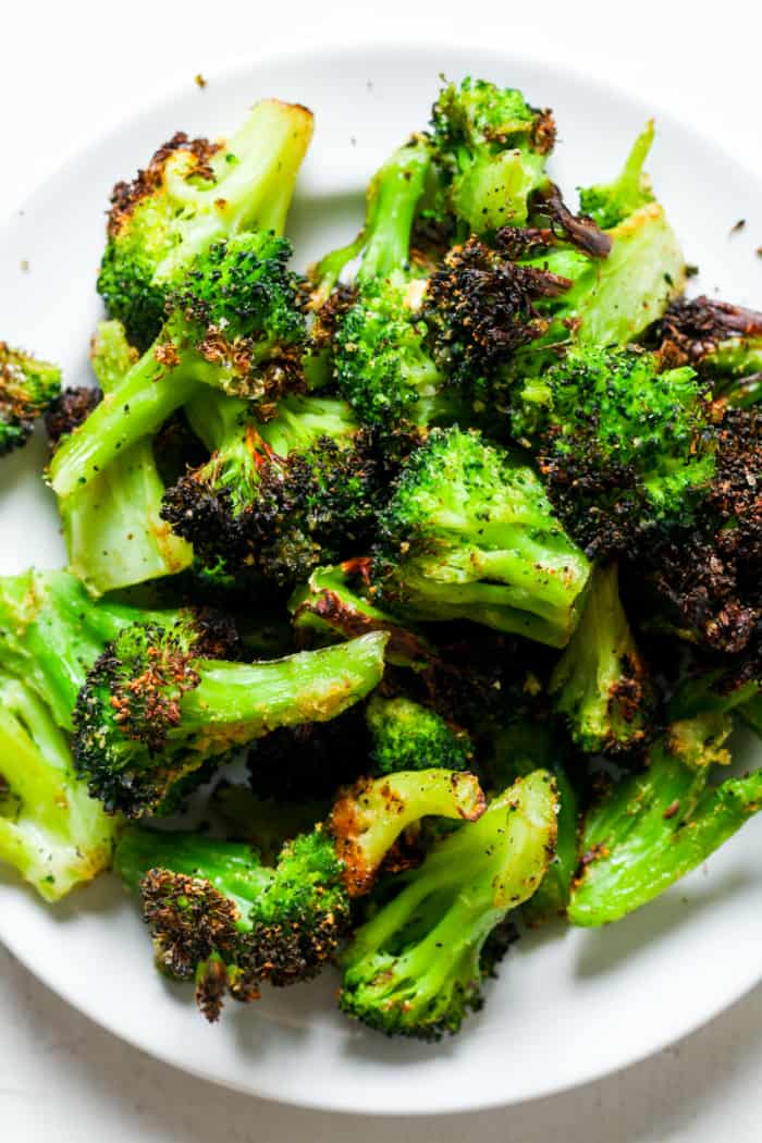 Broccoli on plate.