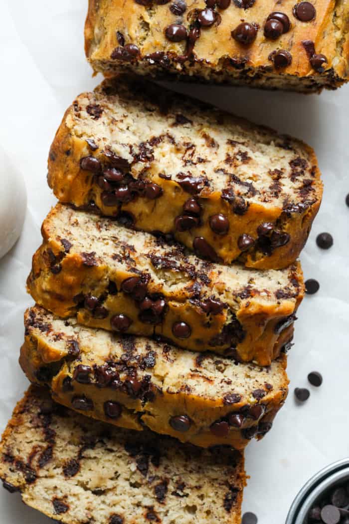 Dairy free bread with chocolate chips.