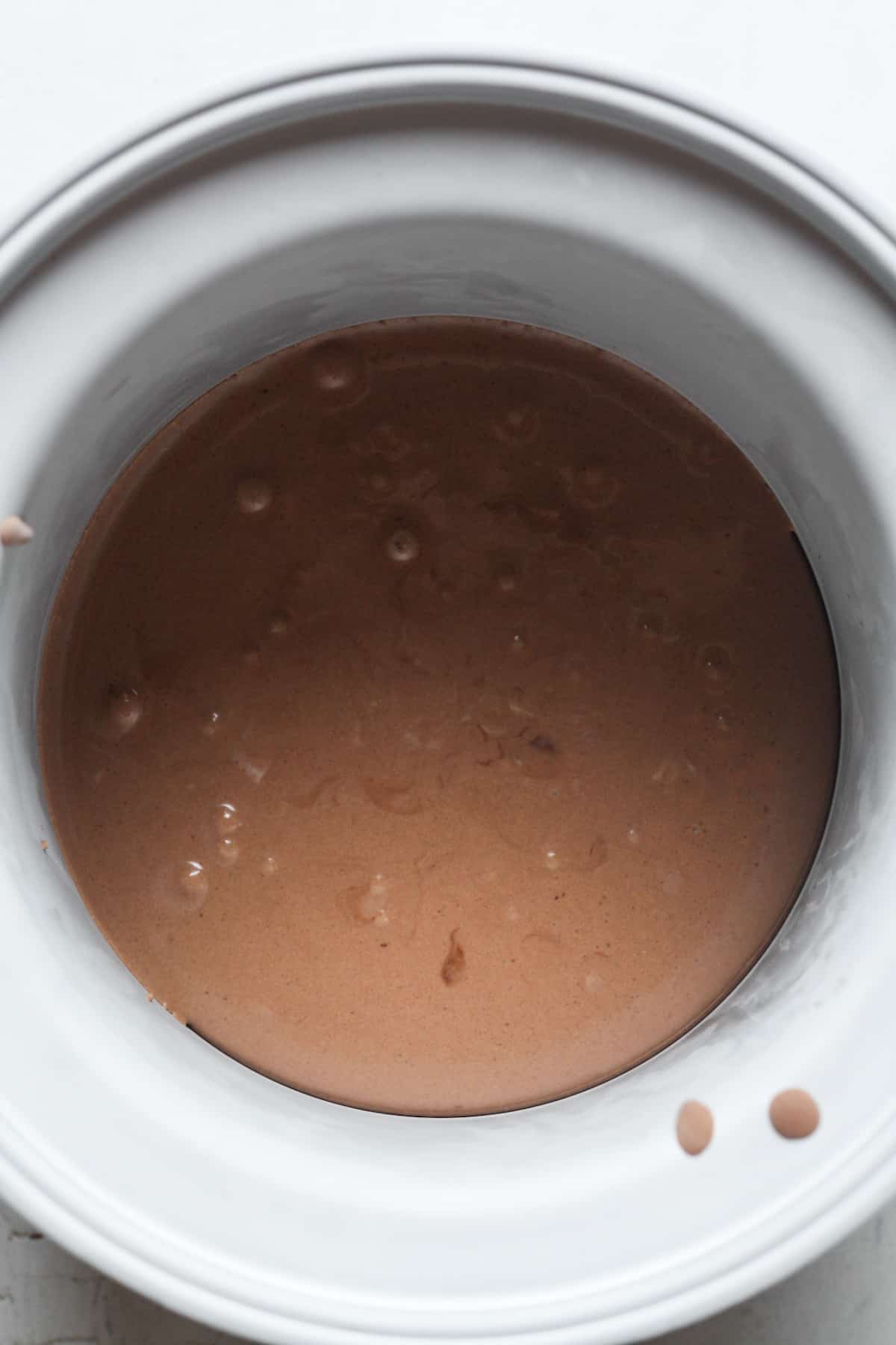 Creamy chocolate ice cream bowl.