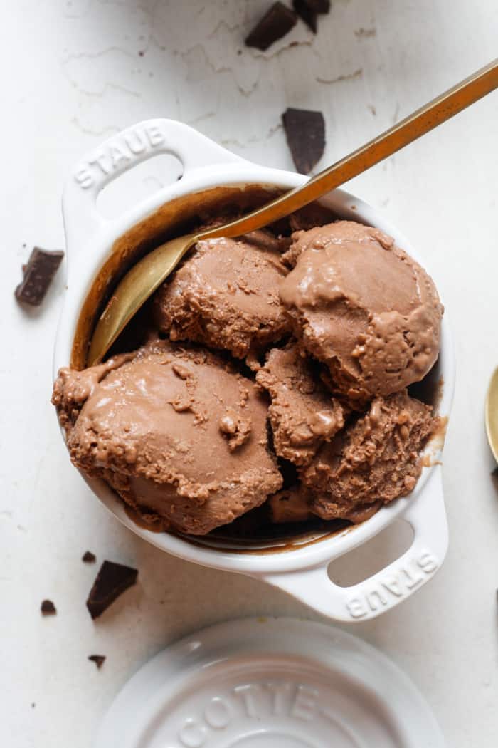 Paleo ice cream in bowl.