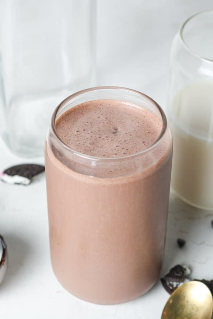 Vegan chocolate milkshake.