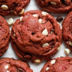 Red velvet cookies.