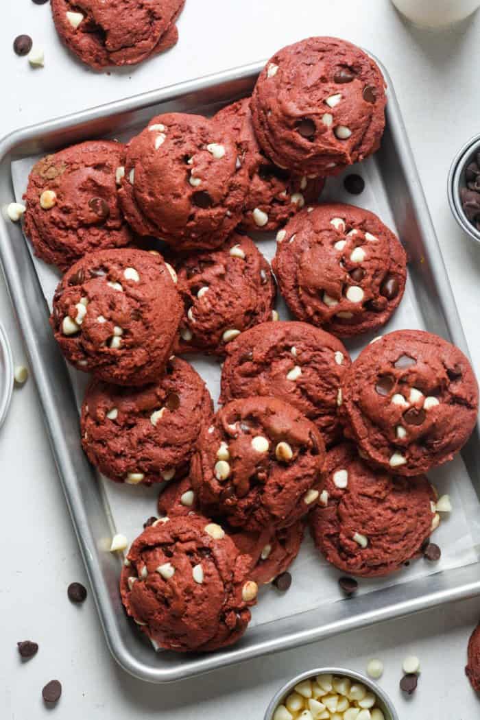 Cookies with red dye.
