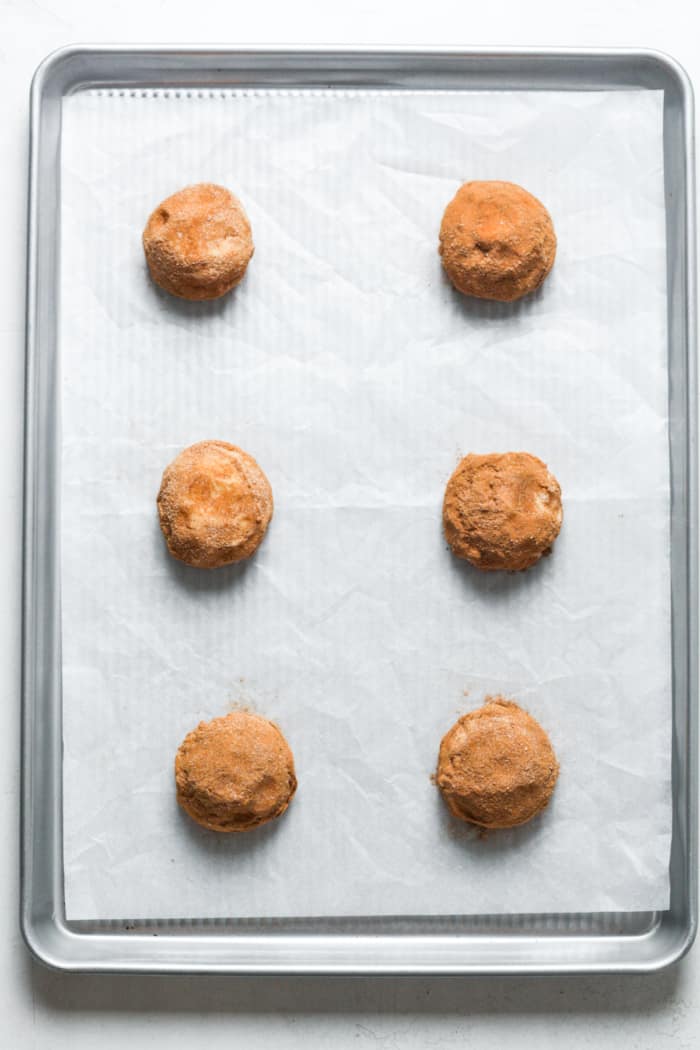 Cinnamon sugar cookie dough balls.