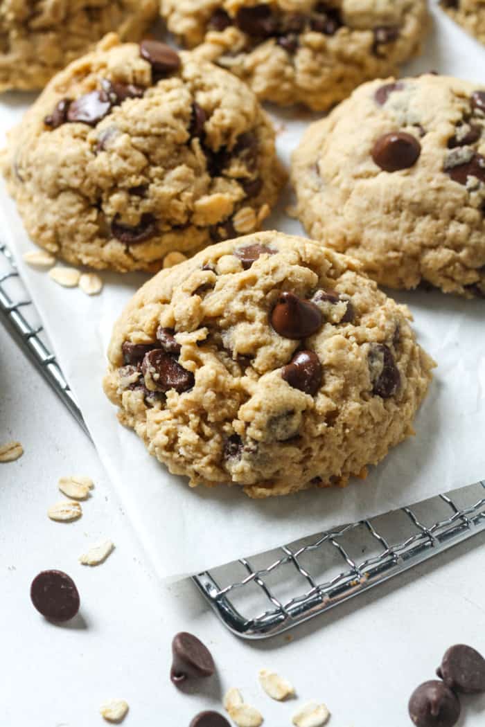 Gluten free oatmeal chocolate chip cookies.