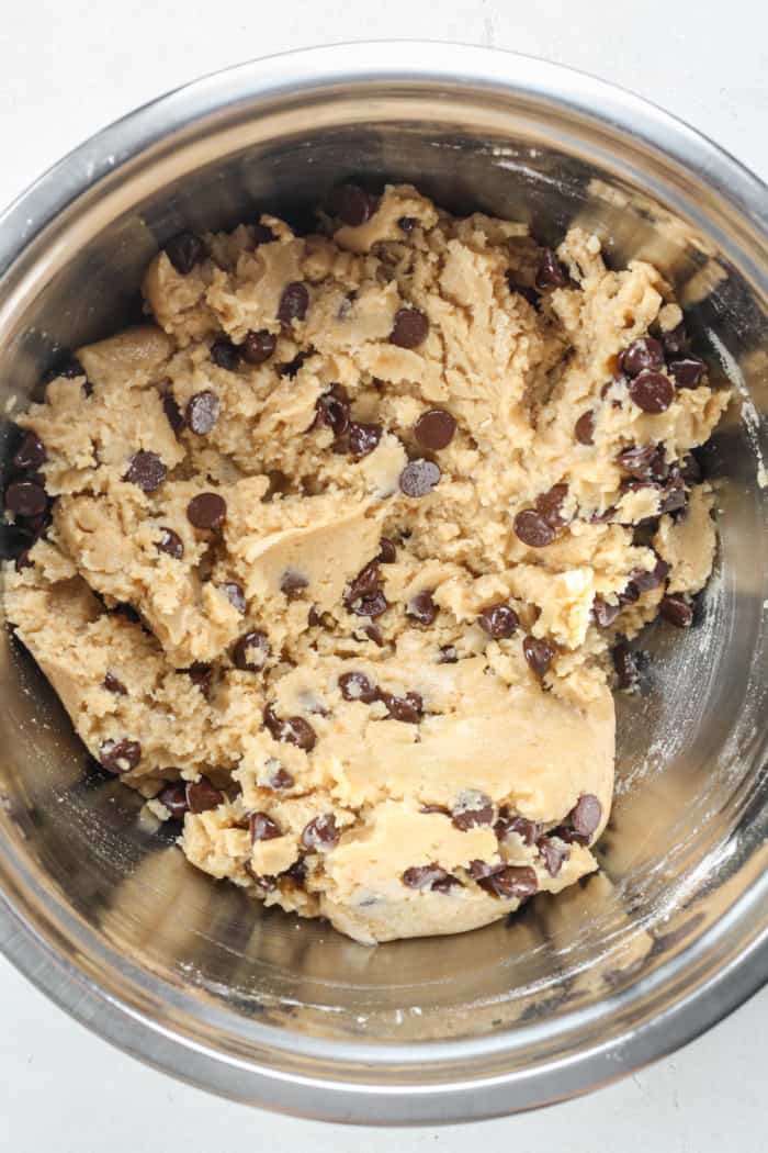 Vegan cookie dough with peanut butter.