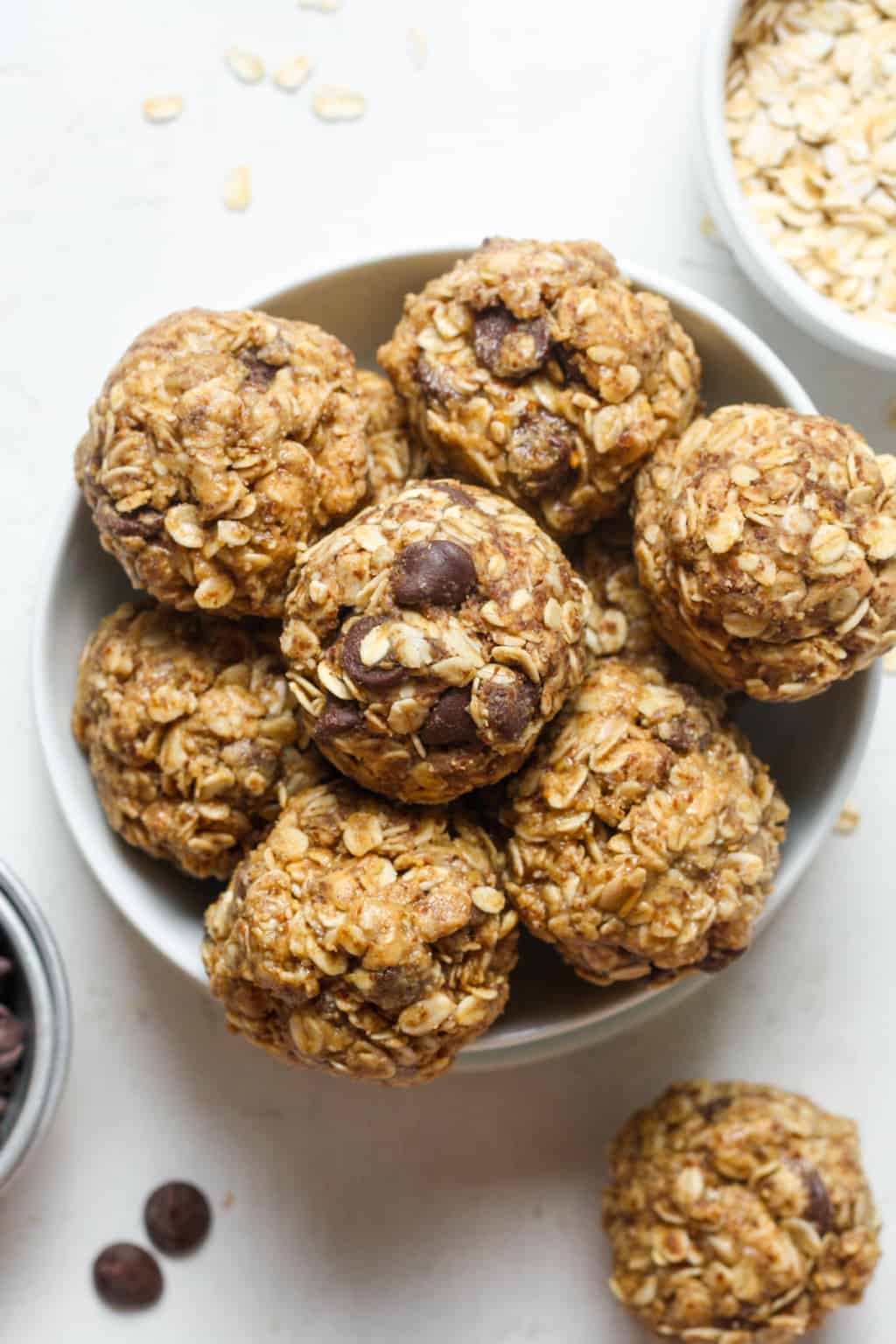 No Bake Peanut Butter Oatmeal Balls - Organically Addison