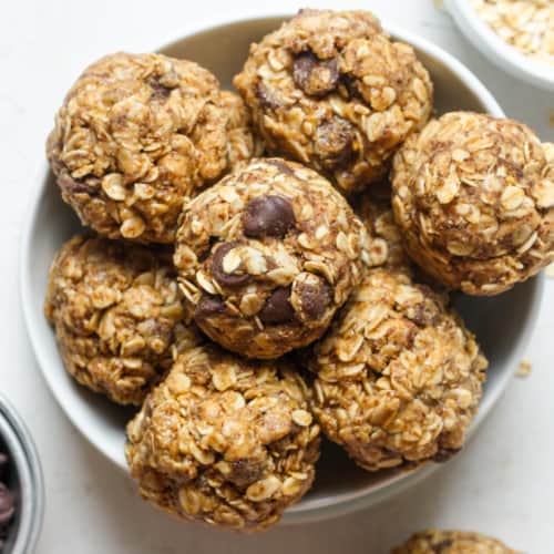 No Bake Peanut Butter Oatmeal Balls - Organically Addison