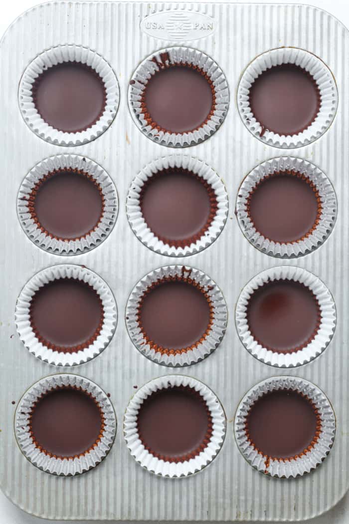 Chocolate in muffin liners.