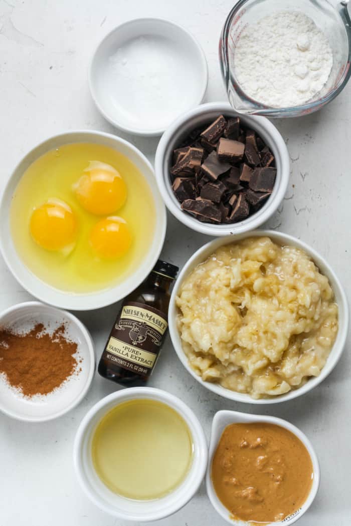 Coconut flour and other ingredients.