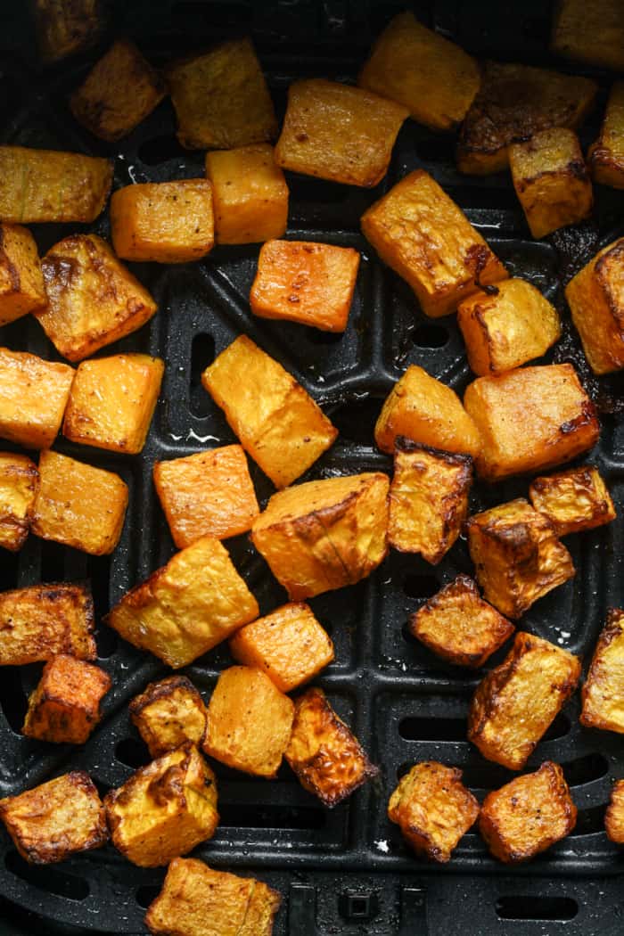 Roasted squash in air fryer.