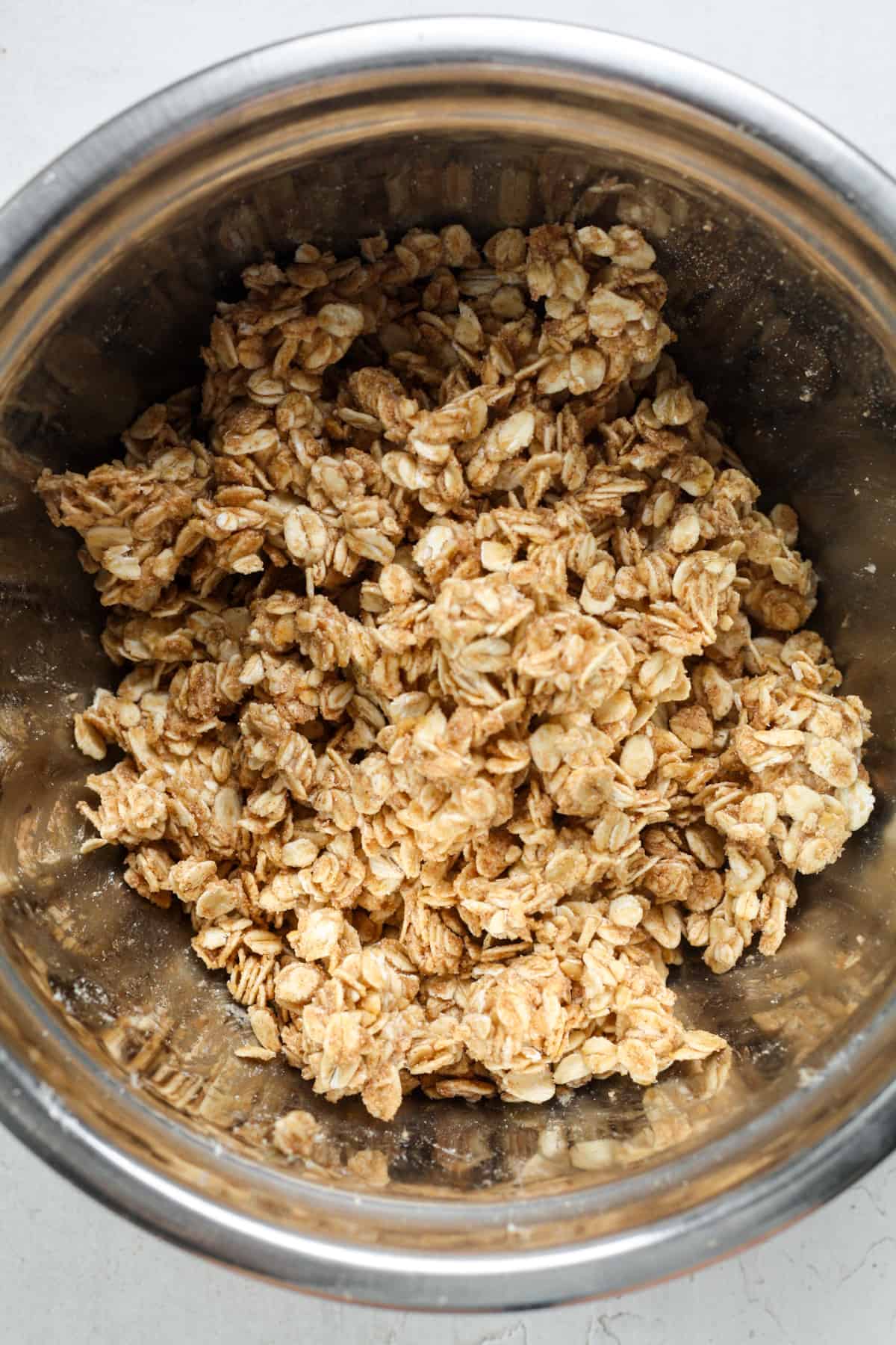 Crumble oat topping.