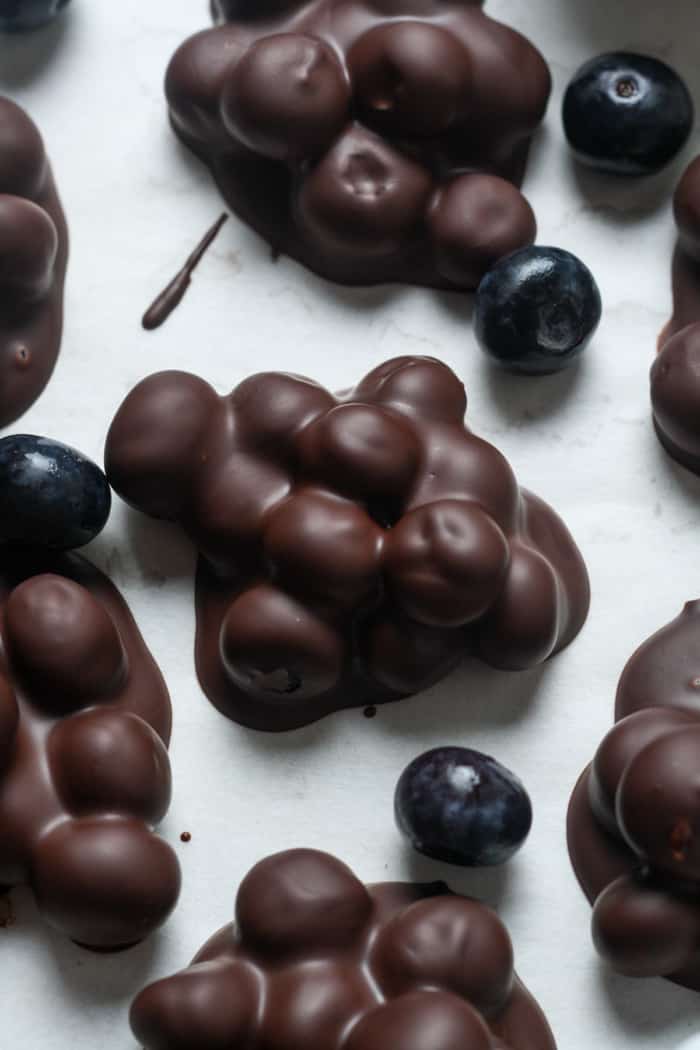 Group of chocolate berries.