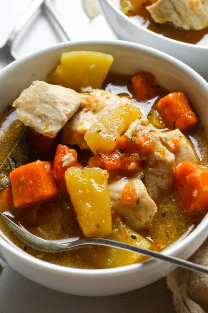Warm bowl of healthy stew.
