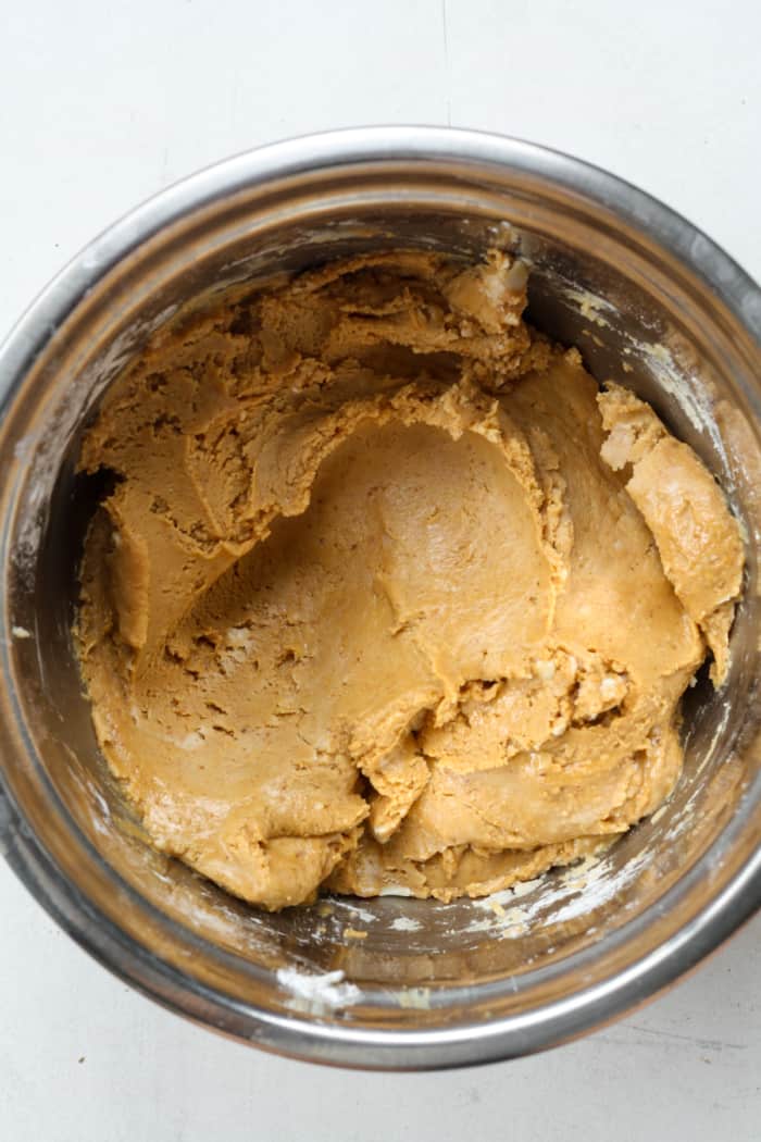 Thick creamy peanut butter.