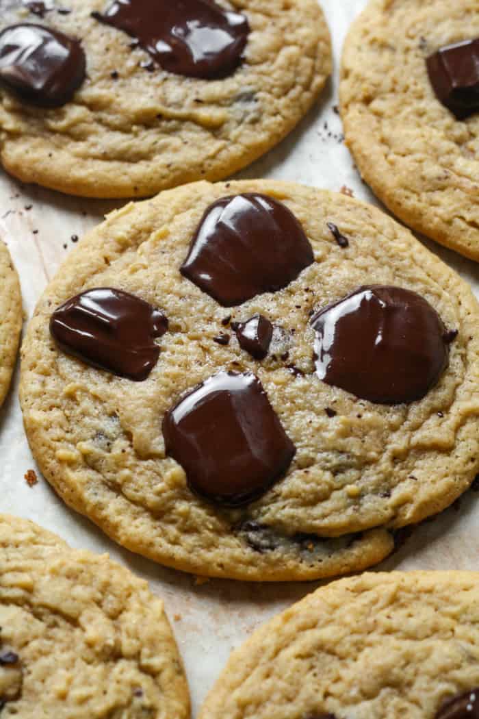 Gooey melted chocolate cookies.