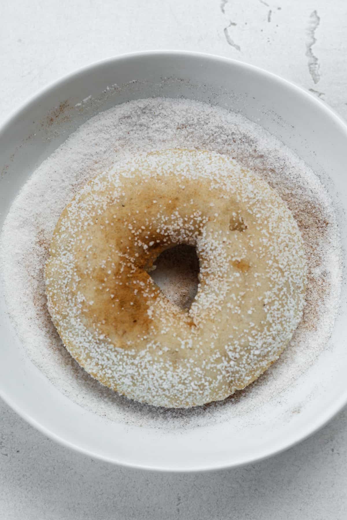Donut with sugar coating.