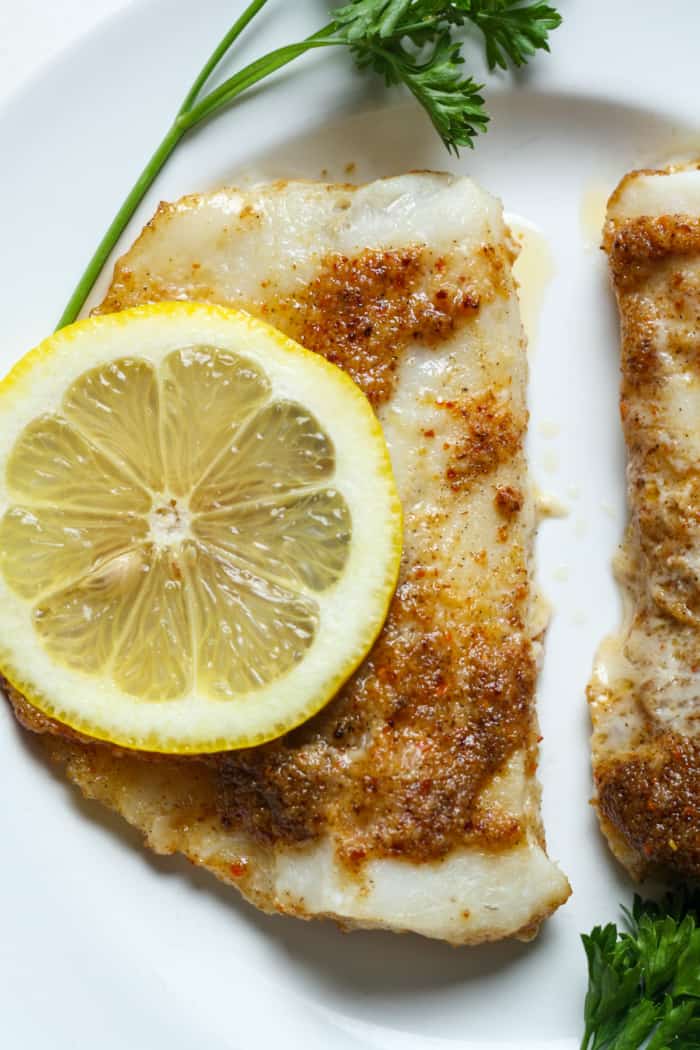 Cod fish recipe with lemon.